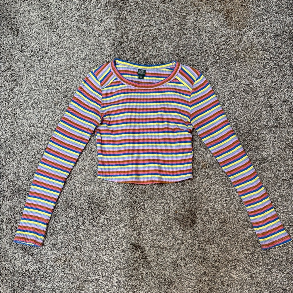 Wild Fable Multicolor Striped Long Sleeve Top
